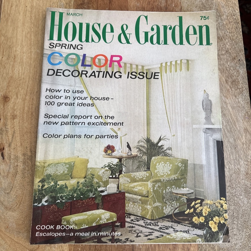 House & Garden Magazine March 1969 - Color Decorating - MCM Mid Century Modern